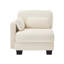 Canapé LSF en tissu chenille avec coussins - beige-58874975