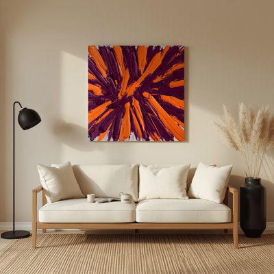 Neo Expressionism 17 Purple Metal Wall Art