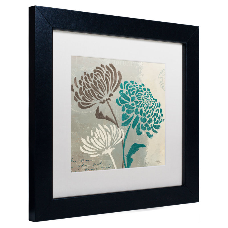 « chrysanthèmes "ii », impression encadrée, H 11 po x l 11 po, Blanc