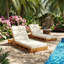 Chaise longue d'extérieur inclinable en bois d'acacia massif de l 28,75 po x P 79 po x H 34 po Christopher Knight Home avec coussins résistants à l'eau