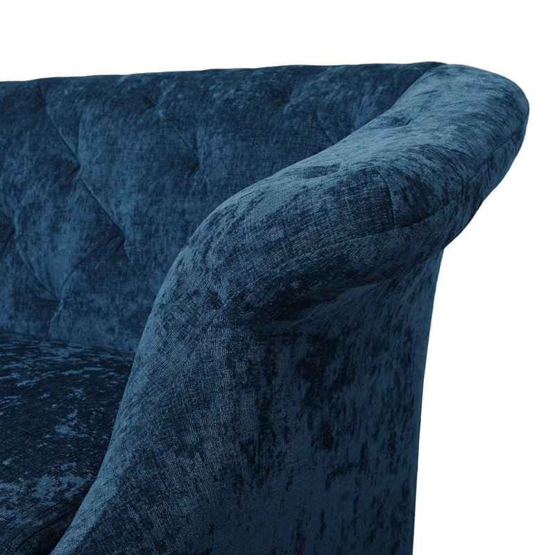 75" Flared Arm Sofa,sofa,couch, Navy Blue