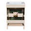 Meuble-lavabo autoportant de 24 po avec lavabo en céramique et 2 tiroirs, structure en bois massif