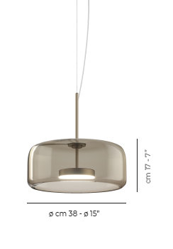 Jube Suspension 1P Burned Earth Transparent Matt Steel L3202 Ul, Matte Steel, Smoky Transparent, 86" H x 15" W x 15" D