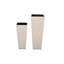 Beige Pe Flower Pots 2 Outdoor Use To Spruce Up Patio With Drainage And No Assembly Required