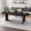Bureau en bois massif noir Free Form-875672656