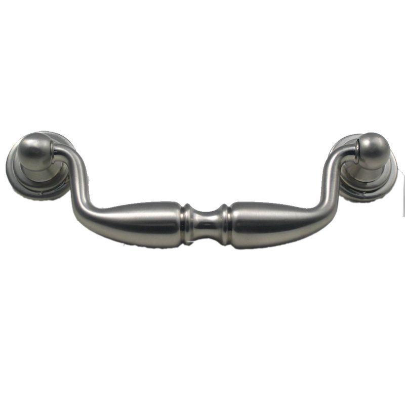 3.75" Centre to Centre Drop Handle, Satin Nickel