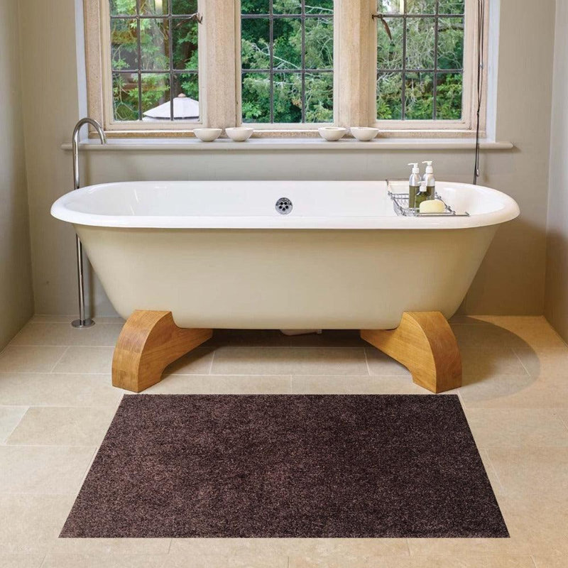 Espresso Brown Medium Washable Floor Mat, 28" W x 47" L