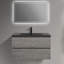 Meuble-lavabo suspendu simple/double de 91 cm (36 po) avec lavabo intégré en quartz et 2 tiroirs à fermeture amortie.-1656441733