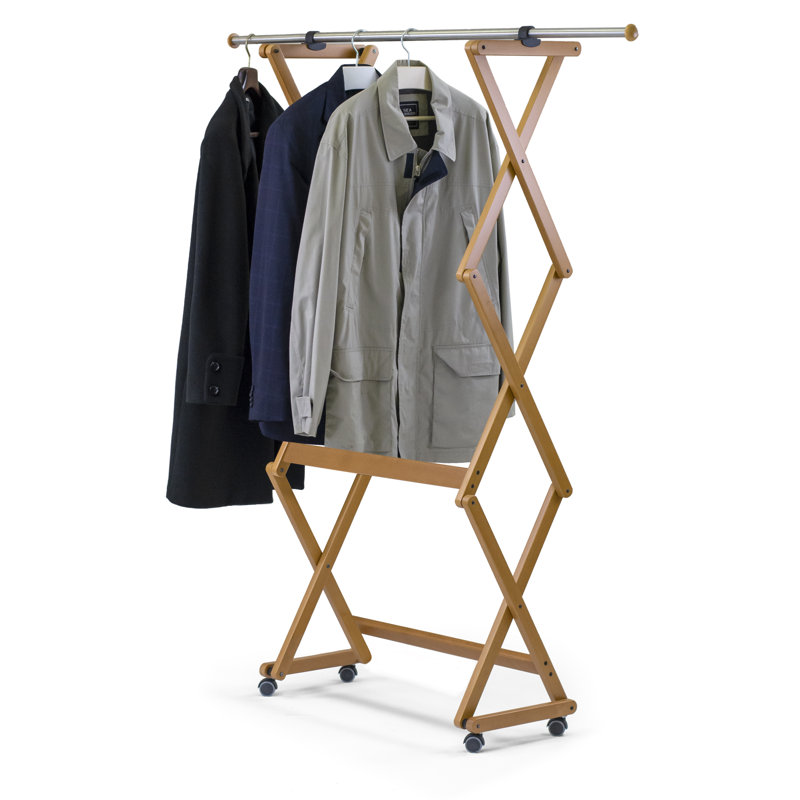 651 Felix Cherry Closable and Extendable Coat Rack, Cherry