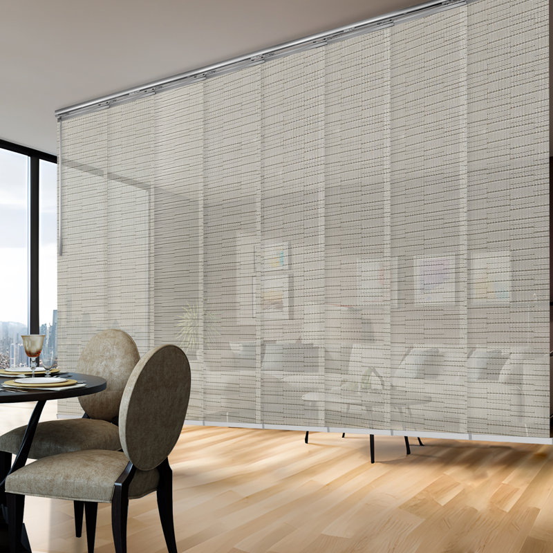 Rail extensible à panneau double 8 panneaux Pewter Filigree 130 po - 175 po, largeur de panneau 23,5 po, L 94 po x L 175 po