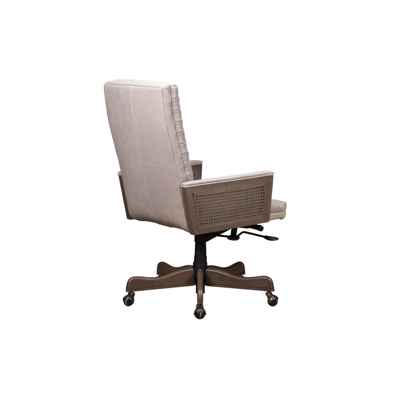 Montauk Executive Swivel Chair in Ashland Pearl, Anniston Slate