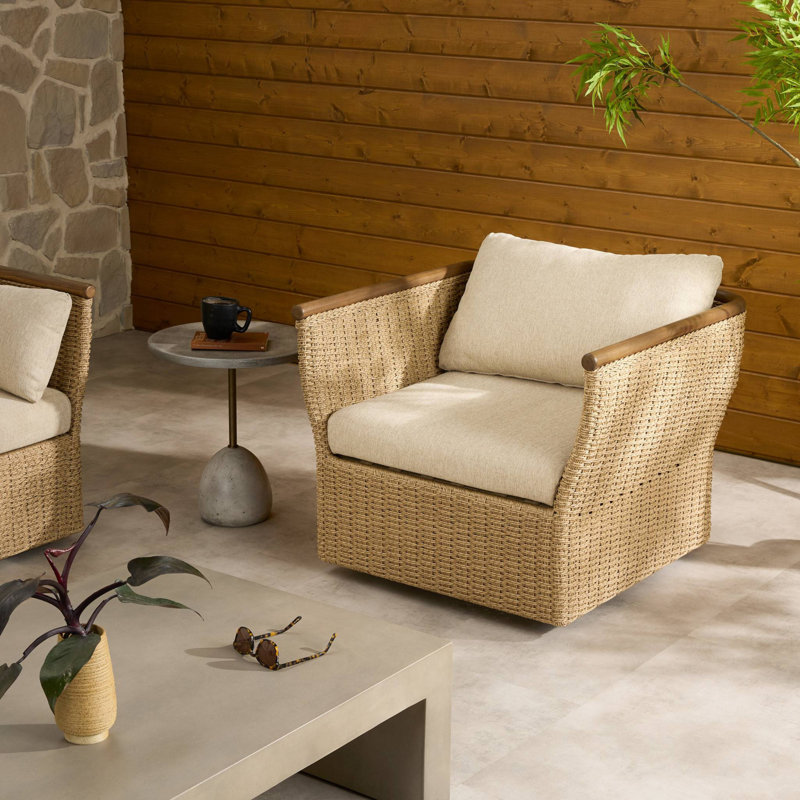 Elmira Outdoor Teak Swivel Lounge Chair