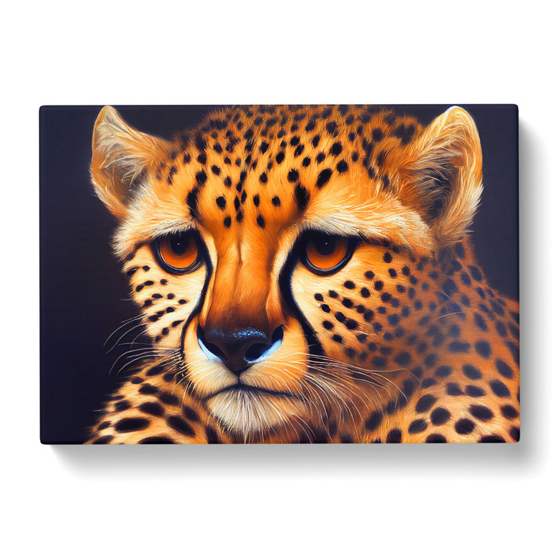 Stunning Cheetah - Wrapped Canvas Print, 50cm H x 76cm W x 3cm D