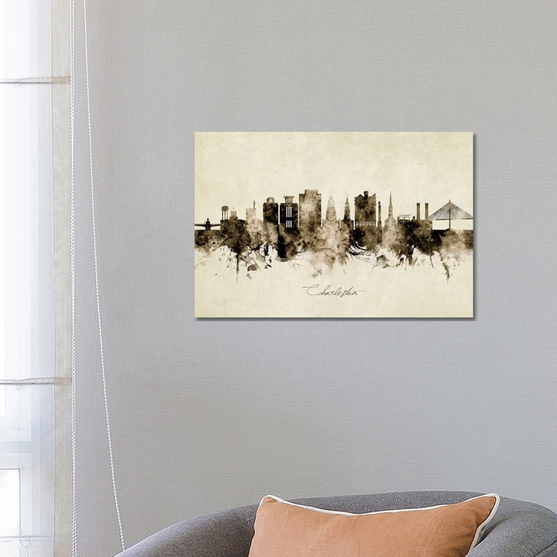 Charleston South Carolina Skyline by Michael Tompsett - Wrapped Canvas Print, 66.04 cm H x 45.72 cm W x 3.175 cm D