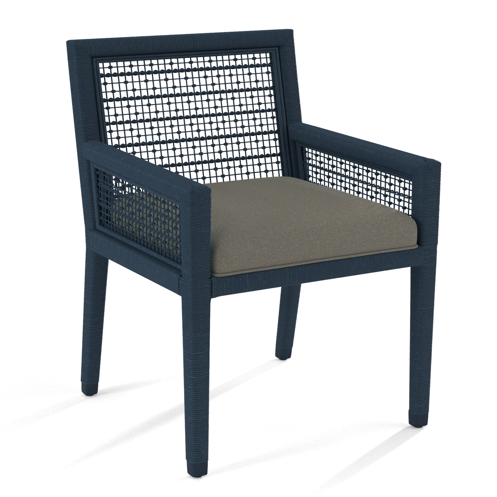 Glinda Dining Armchair, Navy, Gray Sugar Performance; 0863-84