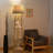 62.4'' Gold/Clear Column Floor Lamp with Outlet