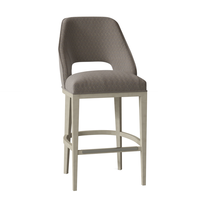 Darien Upholstered Stool, Almond Buff, 9953 Loden, Bar Stool (30.5" Seat Height)