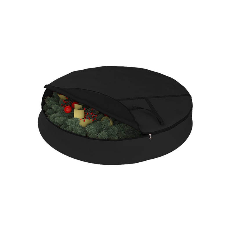 Wreath Storage, 17.8cm H x 50.8cm W x 2.5cm D, Black