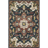 Barba Hand Hooked Wool Oriental Indoor Rug