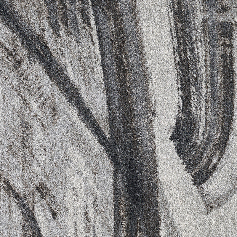 Tapis gris abstrait Dhurrie 3 pi x 5 pi