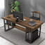 Bureau de direction rectangulaire en bois massif avec tiroirs Nut-brown-1716308511