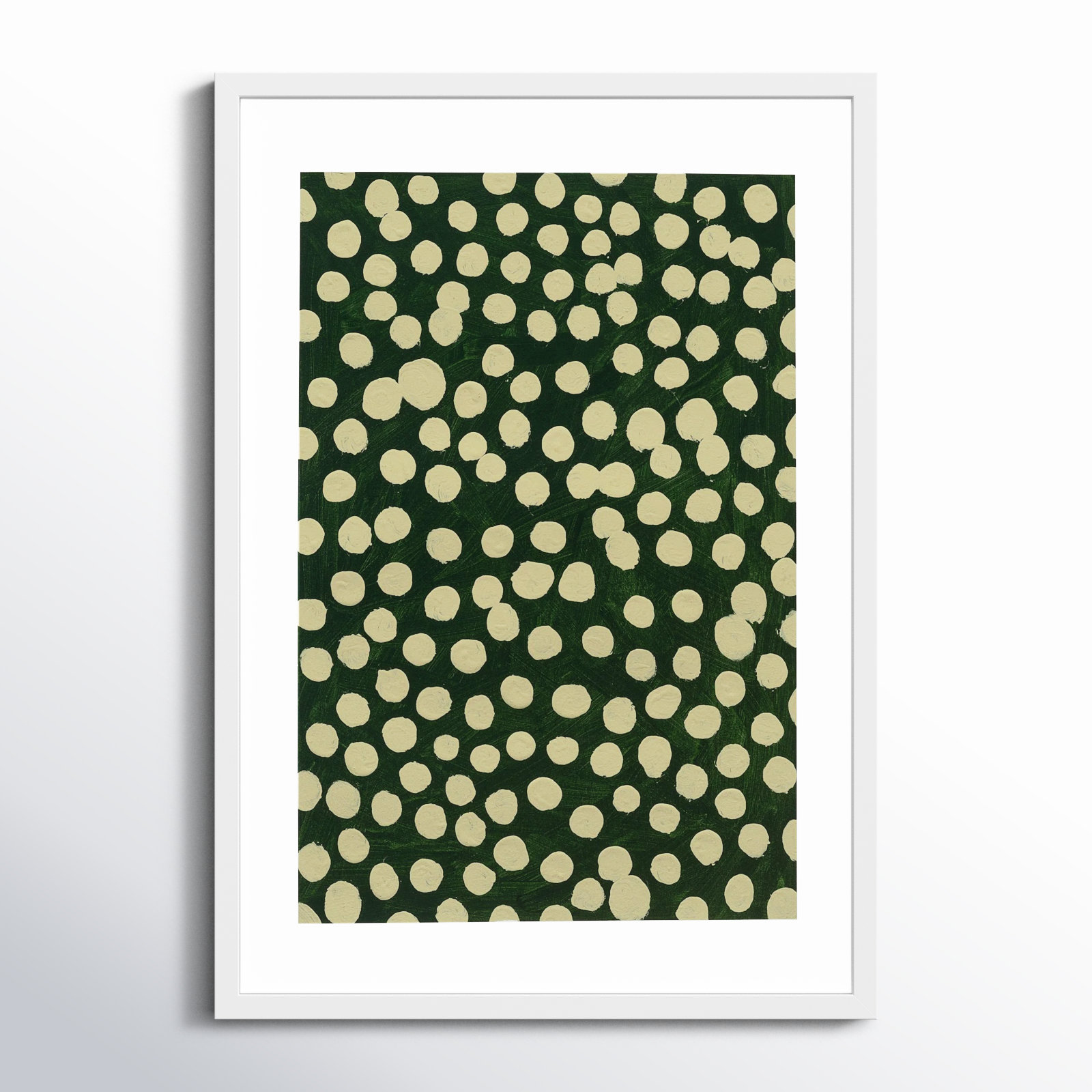 Lichen On Winter Green by Michela Sorrentino, White, 30" H x 21" W x 1.25" D