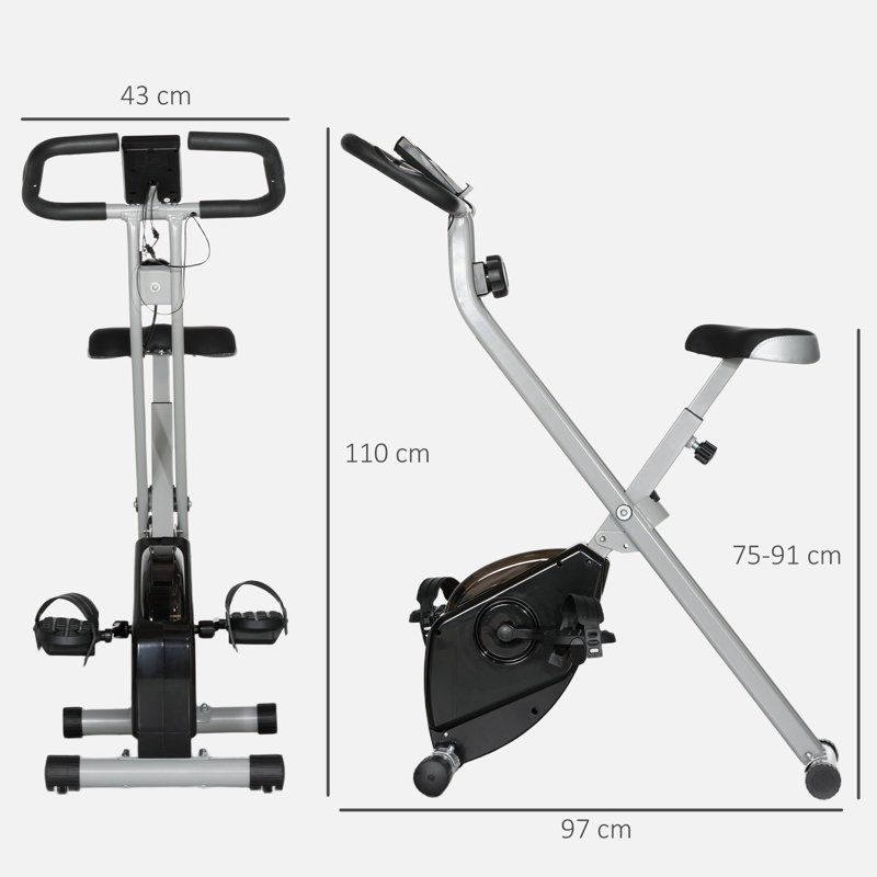 Magnetic Exercise Bike, Black/Grey