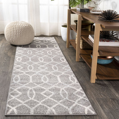 Wincott Ogee Fretwork Dark Gray/Cream Rug