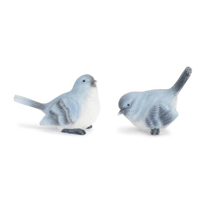 Blue Songbird Resin Figurine (Set of 6)