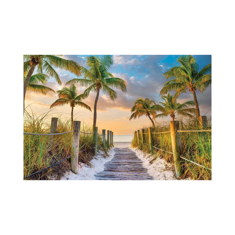 Tropical Beach Sunrise Key West Florida by Susanne Kremer - Print on Canvas, Wrapped Canvas, 30.48cm H x 45.72cm W x 1.91cm D