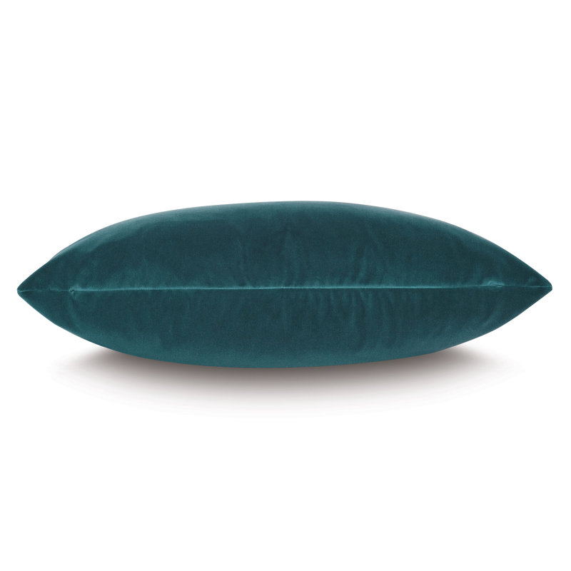 Housse et insert de coussin décoratif en velours Uma, Paon