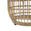 Table d'appoint ronde en bois d'acacia de 16 po avec base en osier tissé à la main et finition brun clair