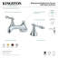 Robinet de salle de bain espacé à deux poignées et 3 poignées à fixation sur le comptoir avec bonde escamotable en laiton Kingston-28237671