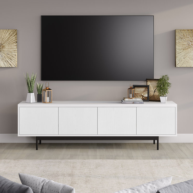 Abington TV Stand for TV up to 75", White