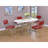 White And Chrome Oval Dining Table