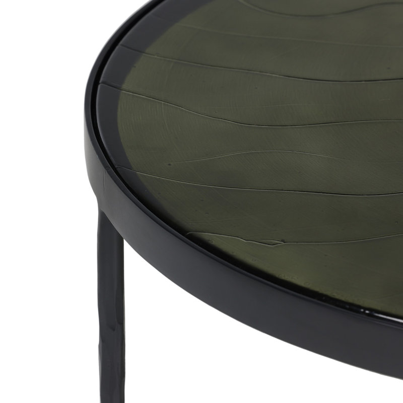 Yoko Coffee Table, 16.25" H x 32" L x 32" W, Moss