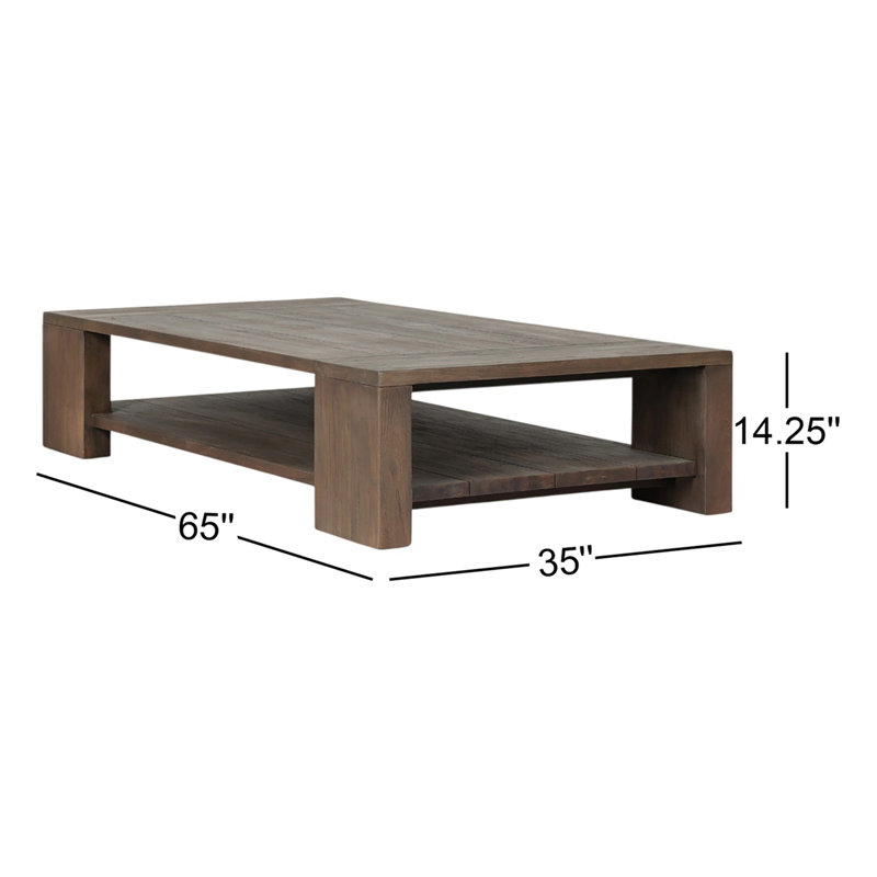 Roca Outdoor Rectangular Teak Coffee Table