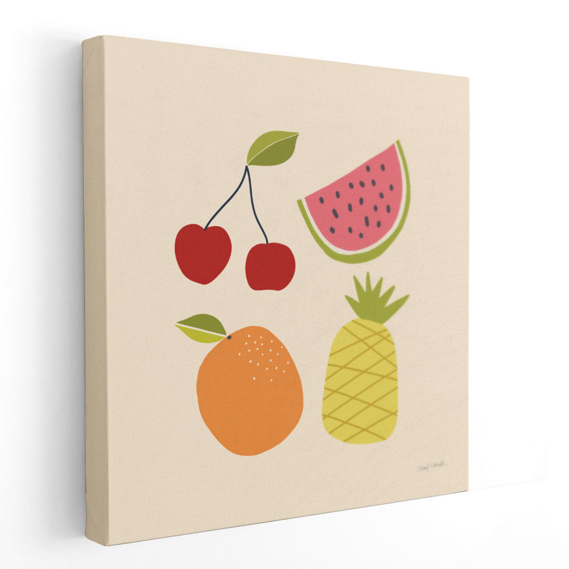 «Summer Fruits II», reproduction d'art sur toile, H 12 po x l 12 po