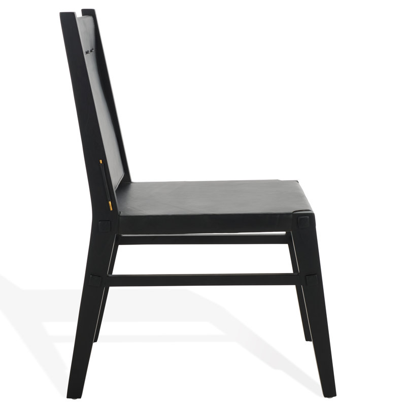Catriella Leather Dining Chair, Black