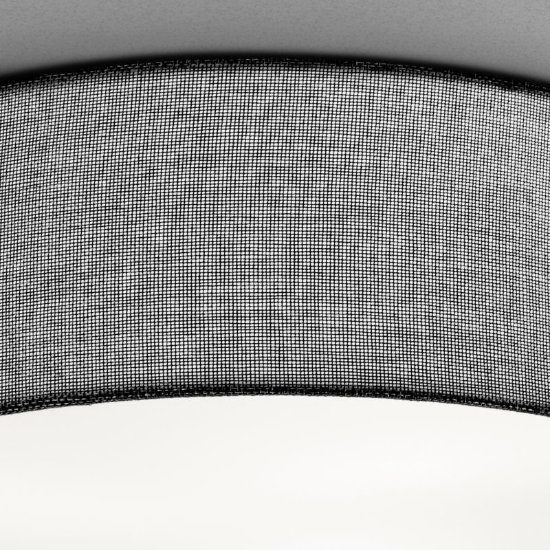 Parvin Flush Mount, 13cm H x 51 cm W x 13cm D, Anthracite