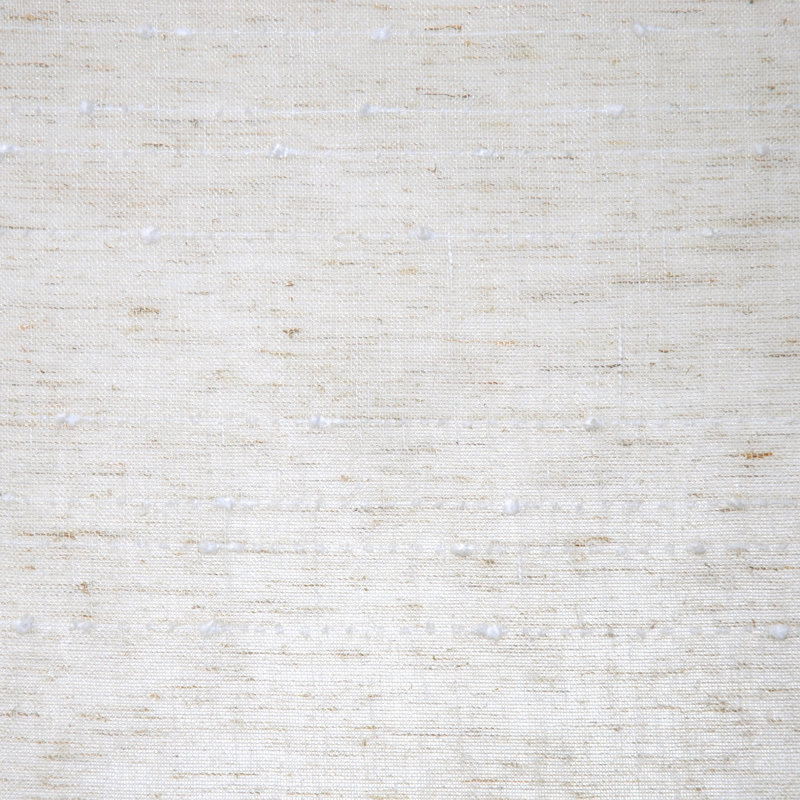 Linen Blend Sheer Stripe Rod Pocket Kitchen Curtain Pair