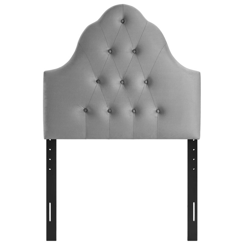 Tête de lit performance en velours capitonné Sovereign de Modway, Simple, Gris