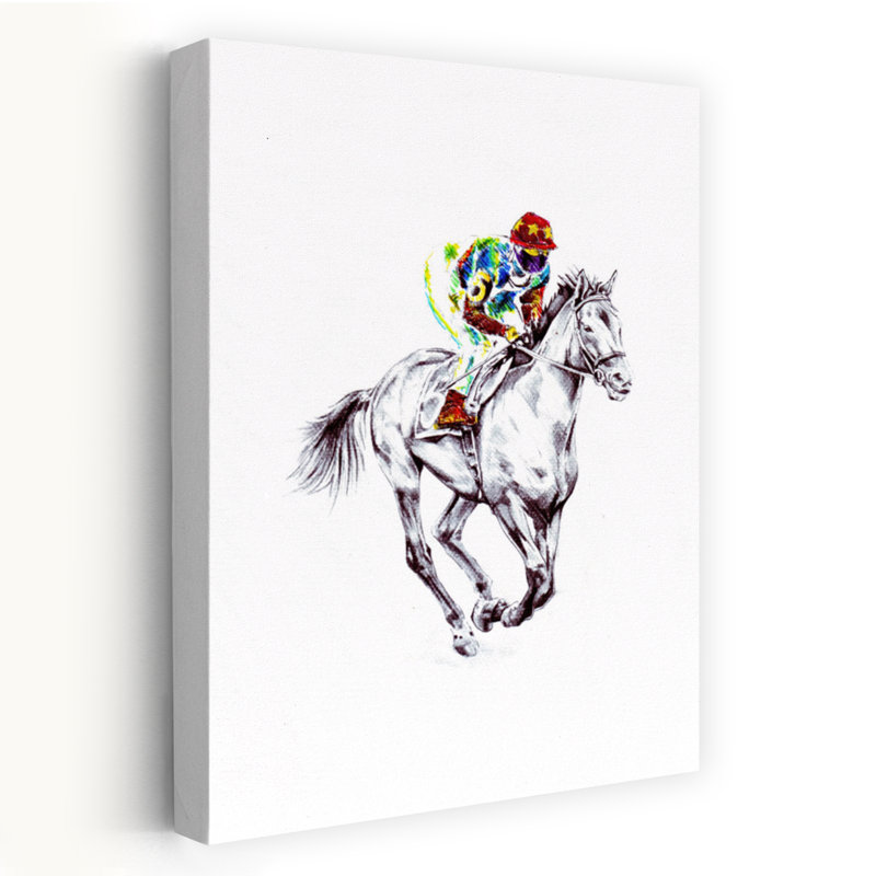 Impression d'art mural cheval vibrant et galopant, H 24 po x l 16 po