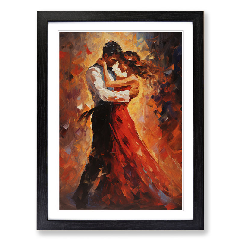 Single Picture Frame Print on Wood, 34cm H x 25cm W, Black Framed