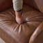 Fauteuil d'appoint pivotant brun Pu