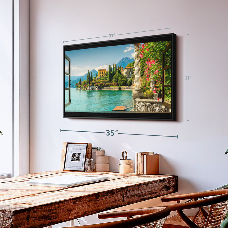 Nature «Window To Villa Monastero», H 21 po x l 31 po