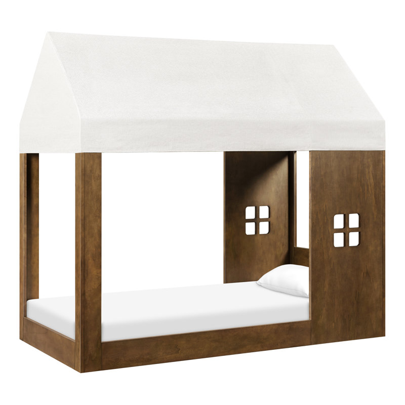 Uchi Montessori-Inspired House Twin Bed, Twin, Natural Walnut