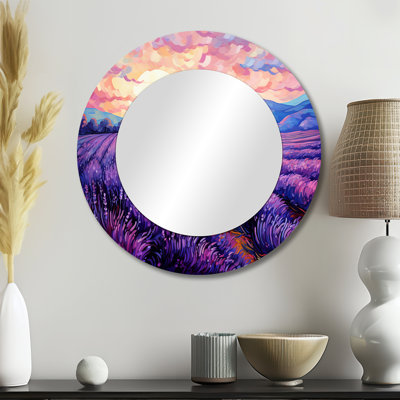 Vangogh Lavender Fields II - Vangogh Round Mirror Wall Decor