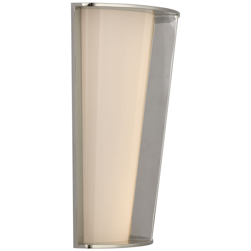 Barbara Barry Phinn 12" Tapered Sconce, Polished Nickel, Steel