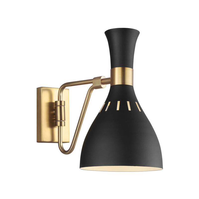 Ellen Degeneres Midnight Black Steel Swing Arm Sconce